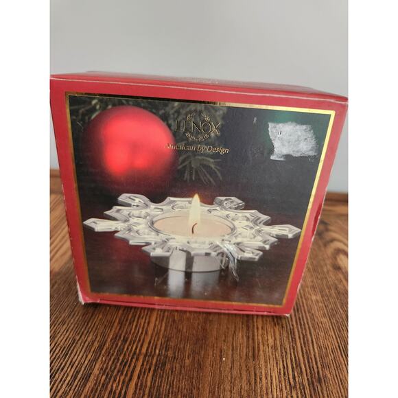 Lenox Silver Plated Snowflake Candle Votive Holder NIB - Picture 1 of 3